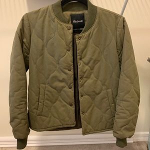 Madewell Army Green Bomber Jacket